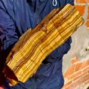 12.8LB Large Golden Tiger'S Eye Rock Quartz Crystal Mineral Specimen Metaphysics