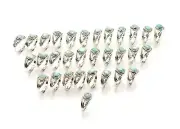 WHOLESALE 31PC 925 SOLID STERLING SILVER BLUE LARIMAR RING LOT Q435