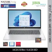 HP 17.3", AMD Ryzen 5 7430U , 16GB DDR4, 512GB SSD,