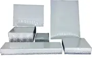 888 Display - Pack of 10 Boxes of 7 1/8" x 5 1/8" x 1 1/8" Silver Foil with...