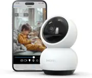 Pan-Tilt Wi-Fi Security Camera -2K HD Night Vision, Motion Detection,Siren,Two-W