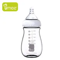 在飛比找樂天市場購物網優惠-荷蘭 UMEE 寬口防脹氣玻璃奶瓶 240ml【六甲媽咪】