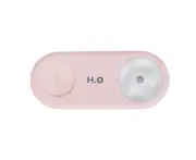 Portable Aquarius Humidifier USB Mini Wireless Mute Bedroom Office Humidifier with Colorful Night Light-Pink