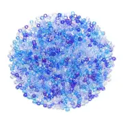 2000 Pcs Glass Seed Beads, 2mm Mini Glass Seed Spacer Bead, Blue Color