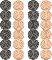 Yardwe Wooden Chess Pieces Checker Set Round Threaded Design Aesthetic Appeal