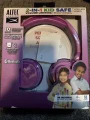 Altec Lansing Kid Safe 2-in-1 Wireless Bluetooth Headphones - Crystal Clear