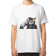 Banksy DJ Monkey Thinker with Headphones White T-shirt
