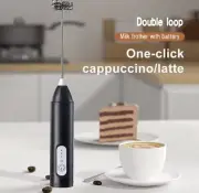 Handheld Milk Frother, Rechargeable Mini Coffee Mixer, Wireless Stainless Steel