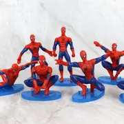 7pcs Spider-man Figures Superhero Action Figures Toy Set Theme Superhero Table Decor Birthday Party Supplies Cake Toppers Party Decoration