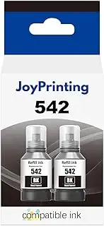 JoyPrinting 542 Black Ink Compatible for Epson 542 Ink Refill Bottles T542 Ink Work for ET-5800 ET-5850 ET-5880 ET-5150 ET-5170 ET-5180 ET-16600 ET-16650 ST-C8000 ST-C8090 Printer (2 x Pigment Black)