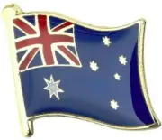 Australia Flag Badge Enamel Lapel Pin Flag - Aussie Seller - Anzac Day Tie Pin