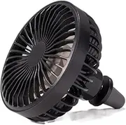 ZFGVGNMTYA 360 Degree Rotation Adjustable Angle Car Air Vent USB Fan 3 Speed Electric Air Blower Cooling Fan with Colorful LED Light Fans and Kits