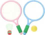 ibasenice 1 Set Badminton Rackets with Badminton Balls Sports Racket Game Kit for Outdoor Fun Durable Encourages Physical Activity and Parent Interaction