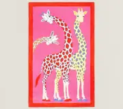 Hermes Sisters Beach Towel Giraffe New With Tags