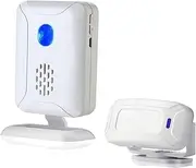Wireless PIR Motion Sensor Detector Home Store Welcome Buzzer Security Alarm Chime for Business Mailbox Front Door Entry Alert (1 Sensor & 1 Doorbell)