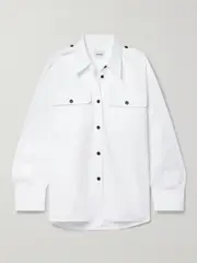 [KHAITE] KHAITE - Missa Oversized Cotton-poplin Shirt - White - US2 US 2 White