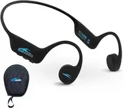 H2O Audio TRI 2 Multisport Waterproof Bone Conduction Open Ear Headphones, Bluetooth 5.3 for Running and Cycling, MP3 Mode for Swimming, 8GB Memory, 8.5-Hour Battery, Black