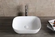 Ceramic Basin Bathroom Vanity Above Counter Sink Hand Wash Bowl Gloss White