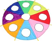 [HONMEET] Rainbow Parachute Umbrella for Boys and Girls Boy Girl Games for Preschoolers Early Learning Pounding Toys Outdoor Sensory Training Game Kindergarten Cooperative Play Portable Play