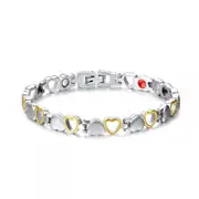 Adjustable Bangle Men Women Magnetic Bracelet Silver Gold 21cm