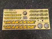 NOS OLD MID SCHOOL MONGOOSE OUTER LIMITS COMPLETE STICKER DECAL SET BMX BIKE