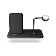 ZENS Aluminium Dual Wireless Charger+Dock+Watch10W 4-1 (Black)