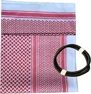 [CUZKDPF] Shemagh Scarf Men Men s Scarves Middle Eastern Scarf 54x54 Inch Palestine Scarf with Black Headband Soft Arab Head Scarf, Breathable Foldable Turban for Men/837
