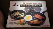 Future Sales Multi 2 & 3 Divider Non Stick Coating Frying Pan Set New Very Rare