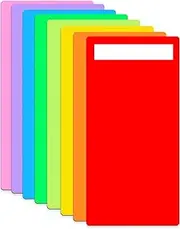 Gersoniel Library Shelf Dividers Book Comic Book Dividers with 20 Pieces Repositionable Stickers 6 x 12 Inch Colorful Plastic Shelf partitions for Home Library(16 Packs)