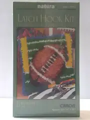 New Sealed Latch Hook Kit Caron Natura Touchdown Football 12"x12" Art. #P541