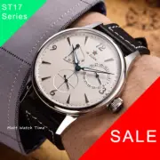 Seagull ST17 White, Sapphire, Display Back, Automatic, 2 Straps, 1963 BNIB
