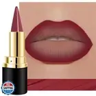 evpct Dark Red Gradient Matte Lipstick Lip Liner Crayon Combo Pencil Set for