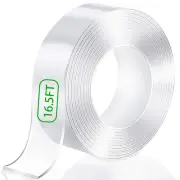 Double Sided Tape Heavy Duty, 16.5ft, Strong Clear Nano Double Stick Mounting...