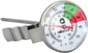Milk Frothing Thermometer with Clip, White, One Size