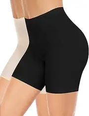 LQALYNLQ Slip Shorts for Under Dresses Women Cooling Shorts Under Skirts Anti Chafing Boyshorts Smooth Underwear Panties