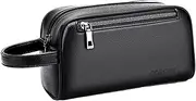 [Frediuo] Mens Clutch with Strap Large Capacity Phone Card Holder PU Leather Clutch Purse