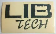 LIB TECH snowboard die Cut Logo Sticker 2000s Y2K New 5x9 Black