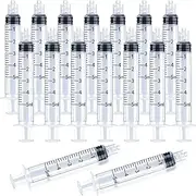 5ml Luer Lock Syringe 20-Pack Plastic 5ml Syringes with Luer Lock Tip, Individually Sterile Sealed, No Needle