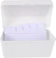 SHINEOFI 50pcs Index Cards: 3-inch Lined Index Cards with Storage Box - Portable Flashcards for Studying Note Taking & Word Memorization