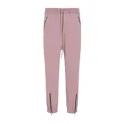 [Rick Owens] Rick Owens-Dusty Pink Tectuatl Track Cotton Pants-Uomo 48 IT