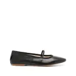[A.p.c.] A. p.c. Round-toe Leather Ballerina Shoes 40 IT BLACK