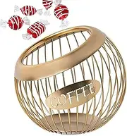 Coffee Pod Holder Large Spherical Coffee Bar Organizer Metal Wire Coffee Pod Organizer Space-Saving Reusable Coffee Accessories for Coffee Bar, Snack, Candy-