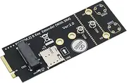 Aswalling M.2(NGFF) Key B Adapter with SIM Slot for 3G/4G/5G Module Supports Nano SIM Card and 3042/3052 Type M.2 Key B Card Size