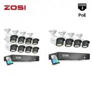 ZOSI 4K 8CH PoE Security 3K Surveillance IP Camera System for 24/7 record 2TB