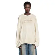 [ACNE STUDIOS] Animation Logo Long Sleeve T-Shirt Beige