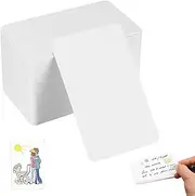 150Pcs Blank Kraft Cards, Blank Business Cards White, White Business Message Cards, Craft Words Cards Paper,8.9 x 5.2 cm, for Learning, Study, DIY, Memory, Note, Gift Tags