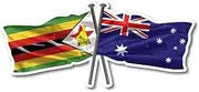 Zimbabwe & Australia Flags Sticker 180mm x 80mm Quality Water & Fade Proof Vinyl