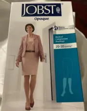 New JOBST 115376 Opaque Black 20-30 mmHg Large Knee OT Compression Socks