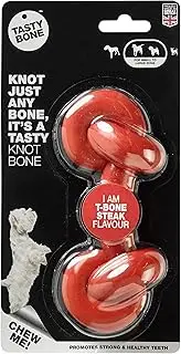 Tasty Bone Nylon Knotted Dog Chew Toy T Bone Steak Large