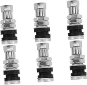MAGICLULU Valve Stem Replacement Set for Motorcycles 6pcs Leakproof Metal Stems Quick Install Universal Fit